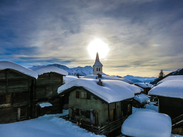 Village in winter